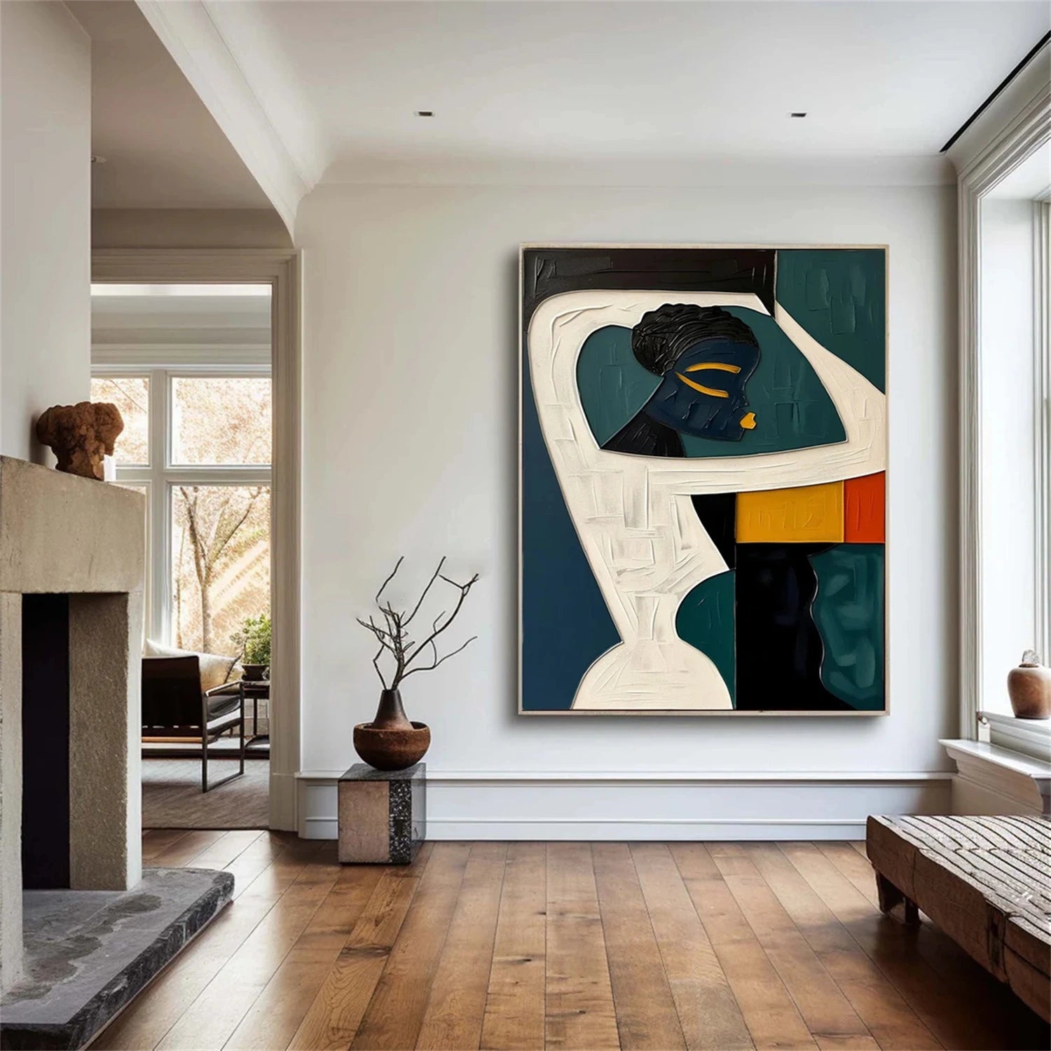 Abstract Portrait Colorful Painting #AP002 - Image 2