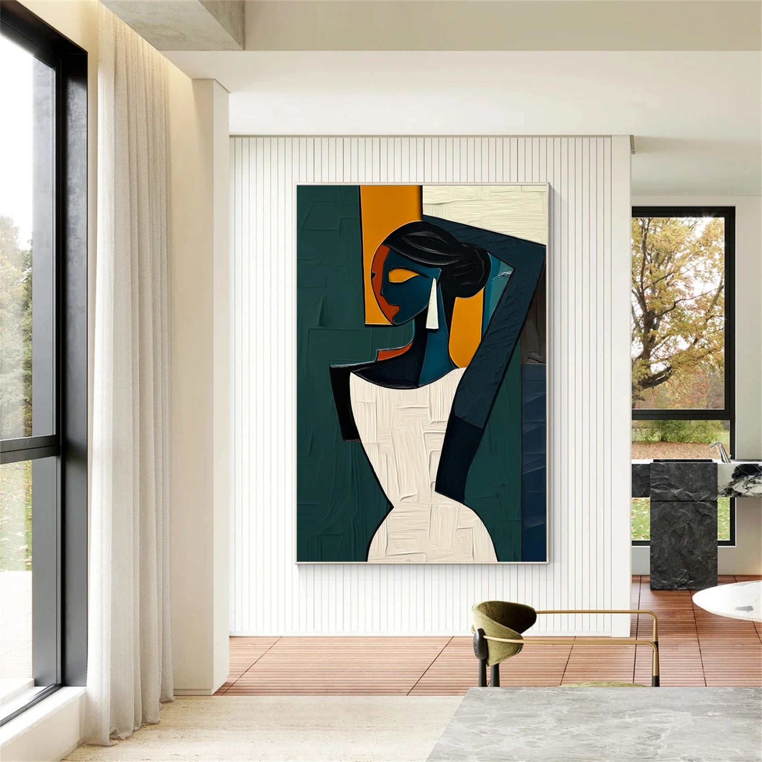 Abstract Portrait Colorful Painting #AP030 - Image 2