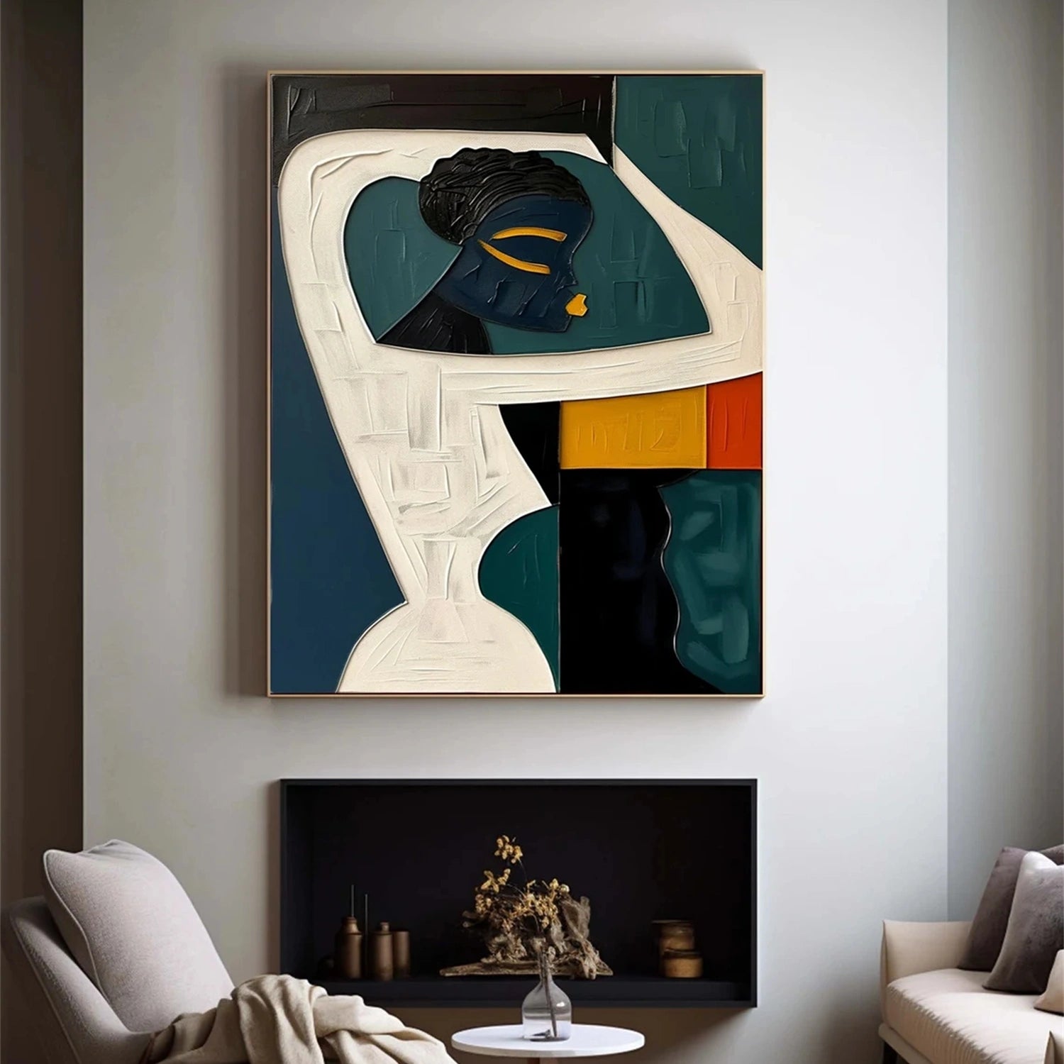 Abstract Portrait Colorful Painting #AP002 - Image 4