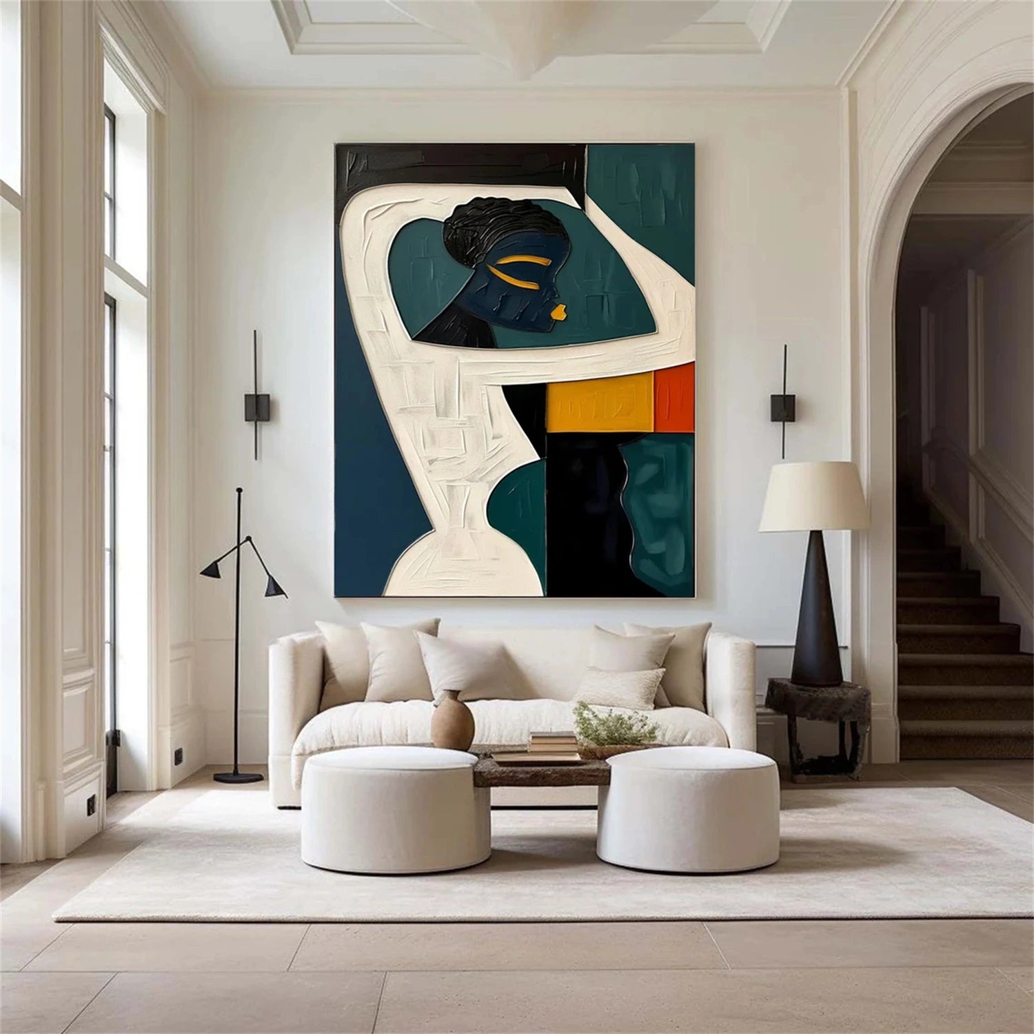Abstract Portrait Colorful Painting #AP002 - Image 5