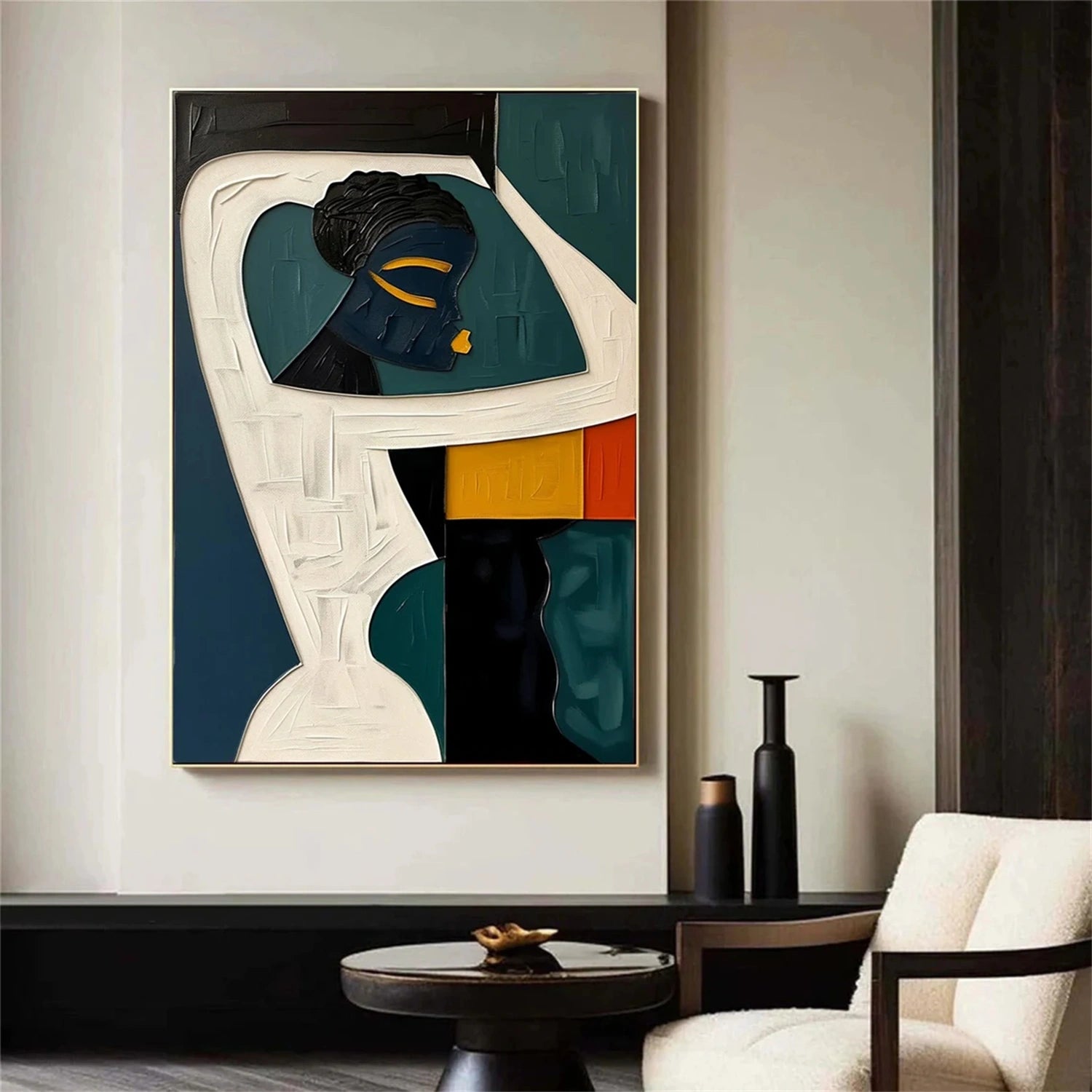 Abstract Portrait Colorful Painting #AP002 - Image 8