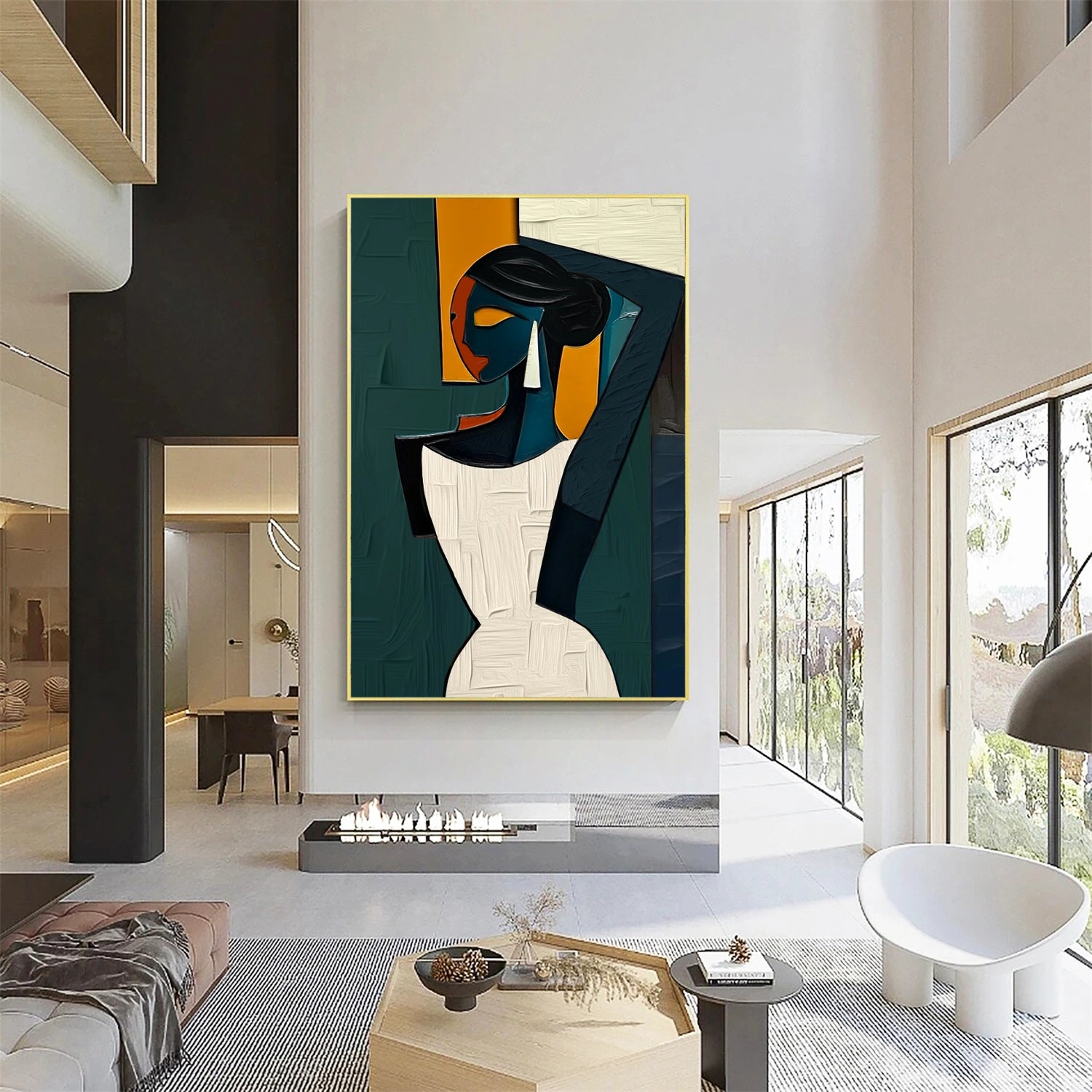 Abstract Portrait Colorful Painting #AP030 - Image 3