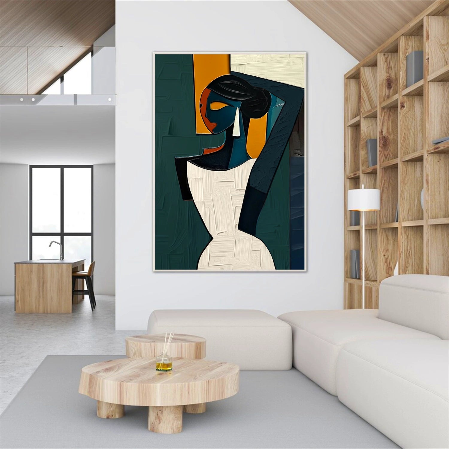 Abstract Portrait Colorful Painting #AP030 - Image 4