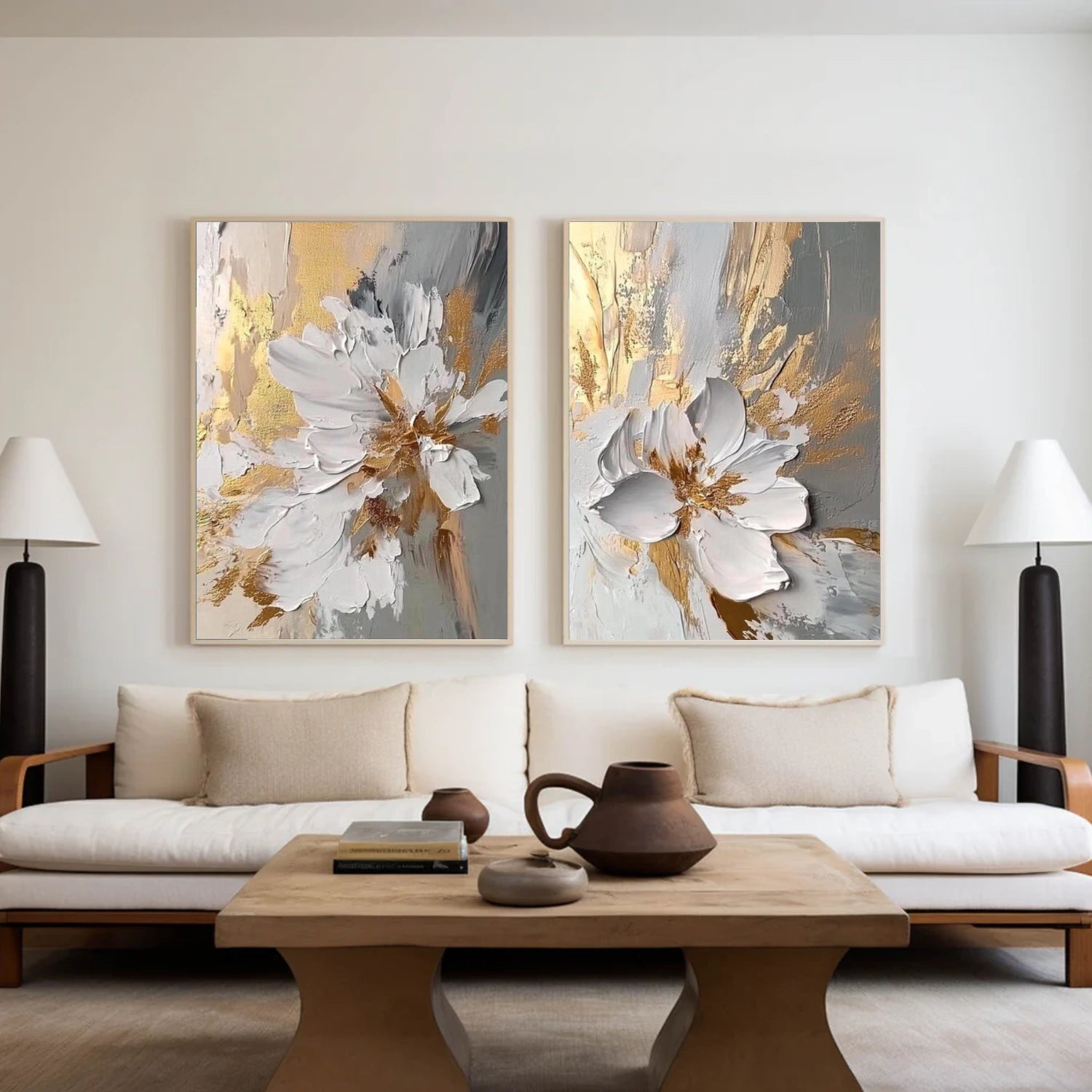 Flower & Tree Abstract Wall Art Set of 2 #ML201 - Image 4