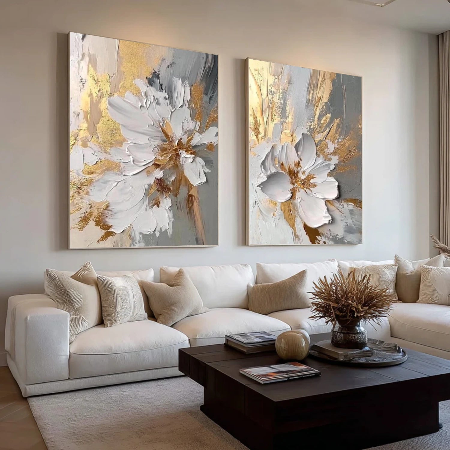 Flower & Tree Abstract Wall Art Set of 2 #ML201 - Image 5