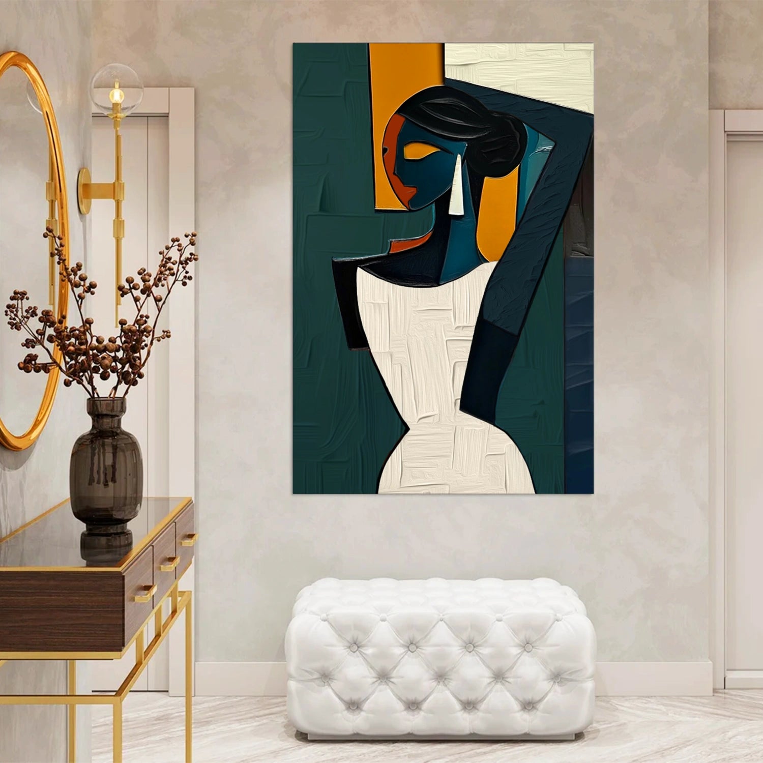 Abstract Portrait Colorful Painting #AP030 - Image 5